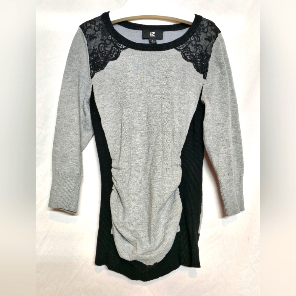 IZ Byer Cinched Sweater Blouse